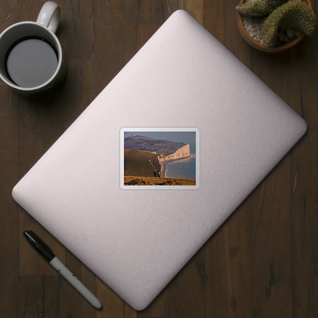 The Seven Sisters, East Sussex, UK (hikers) by Avalinart